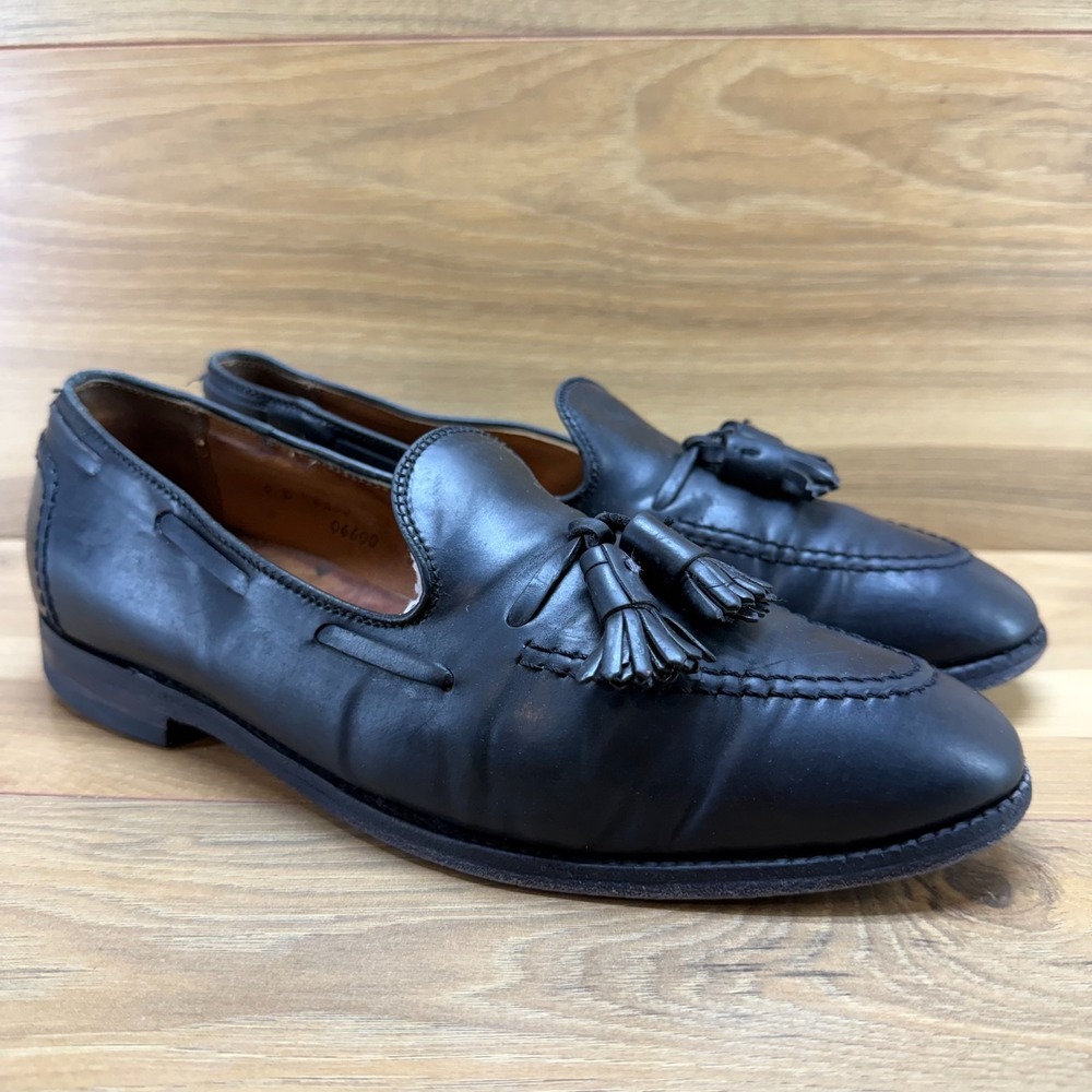 Alden Brooks Brothers Shell Cordovan Tassel Loafers 9 D Black Dress Formal 06600 - Picture 3 of 11